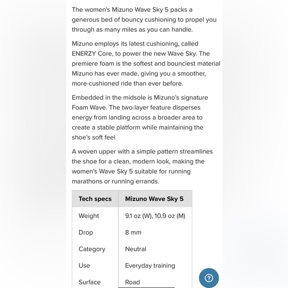 Mizuno Wave Sky 5 Womens Size 8M Running Shoes Peacoat/Red 411329.PCPC Worn 1X! - Picture 16 of 16